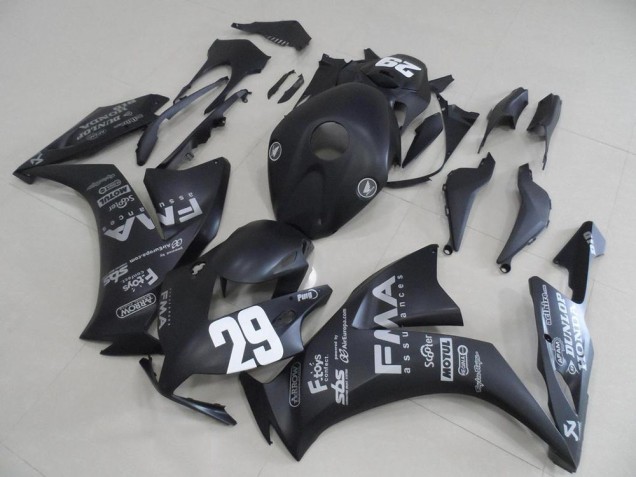 2012-2016 Noir Mat Gris Décalque 29 Honda CBR1000RR Carénage Moto 2012-2016 Noir Mat Gris Décalque 29 Honda CBR1000RR Carénage Moto