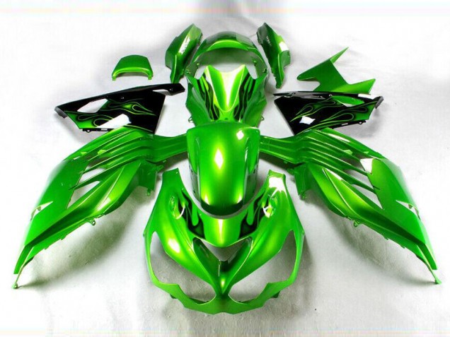 2012-2021 Vert Noir Kawasaki ZX14R ZZR1400 Carénage Moto 2012-2021 Vert Noir Kawasaki ZX14R ZZR1400 Carénage Moto