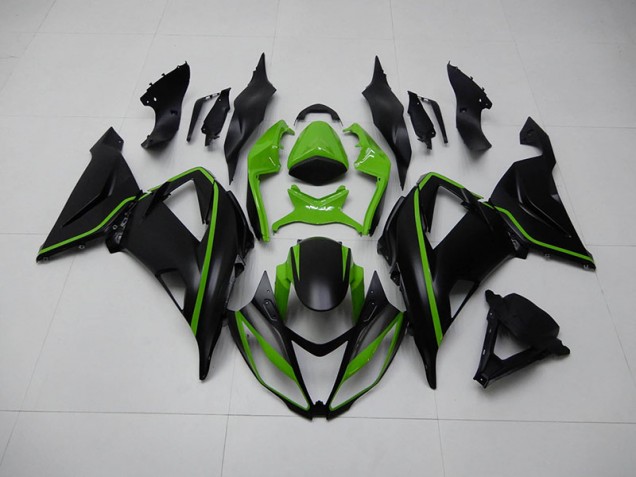 2013-2018 Noir Vert Kawasaki ZX6R Carénages Moto 2013-2018 Noir Vert Kawasaki ZX6R Carénages Moto