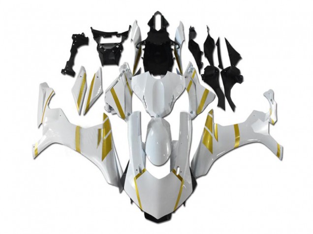 2015-2019 Blanc Or Yamaha YZF R1 Carénage Moto 2015-2019 Blanc Or Yamaha YZF R1 Carénage Moto