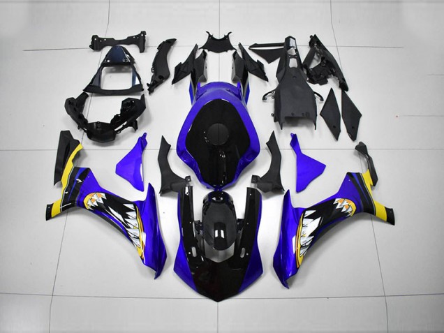2015-2019 Bleu Noir Yamaha YZF R1 Carénage Moto 2015-2019 Bleu Noir Yamaha YZF R1 Carénage Moto