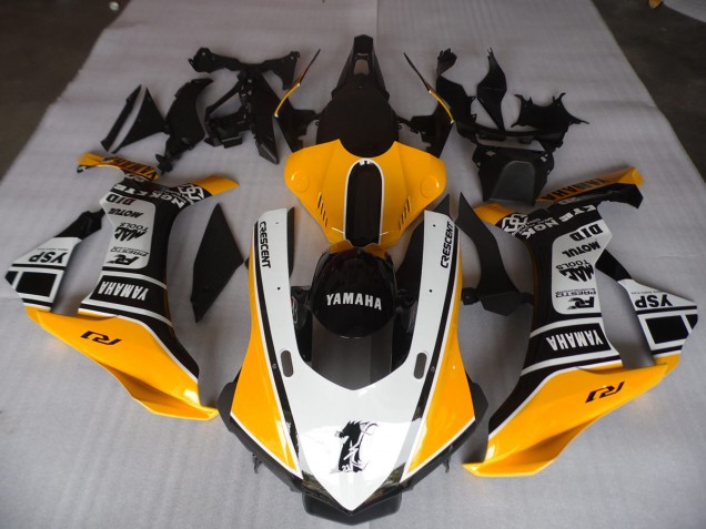 2015-2019 Jaune Blanc Noir Yamaha YZF R1 Carénage Moto 2015-2019 Jaune Blanc Noir Yamaha YZF R1 Carénage Moto