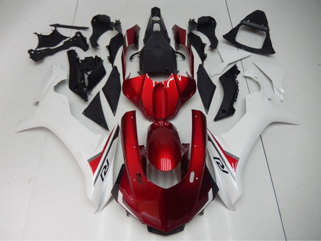 2015-2019 Rouge Blanc Yamaha YZF R1 Carénages Moto 2015-2019 Rouge Blanc Yamaha YZF R1 Carénages Moto