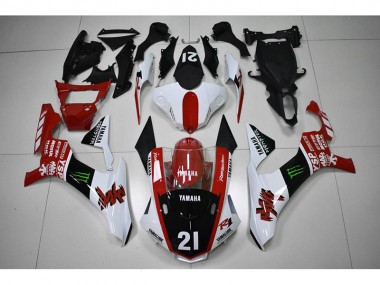2015-2019 Rouge Noir 21 Yamaha YZF R1 Carénage Moto