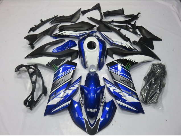 2015-2022 Monster Bleu Yamaha YZF R3 Carénage Moto 2015-2022 Monster Bleu Yamaha YZF R3 Carénage Moto