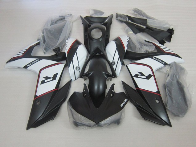 2015-2022 Noir Blanc Yamaha YZF R3 Carénage Moto 2015-2022 Noir Blanc Yamaha YZF R3 Carénage Moto