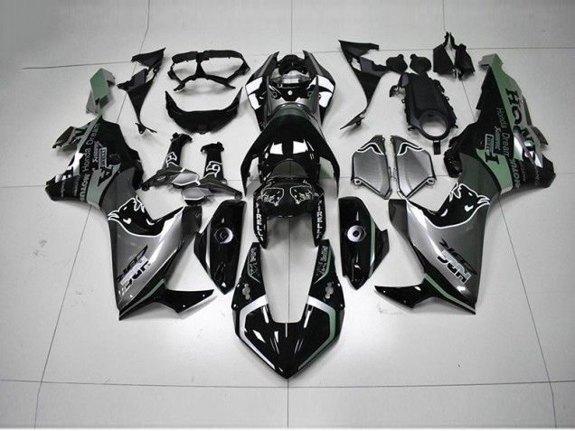 2017-2020 Noir Argent HRC Honda CBR1000RR Carénage Moto 2017-2020 Noir Argent HRC Honda CBR1000RR Carénage Moto