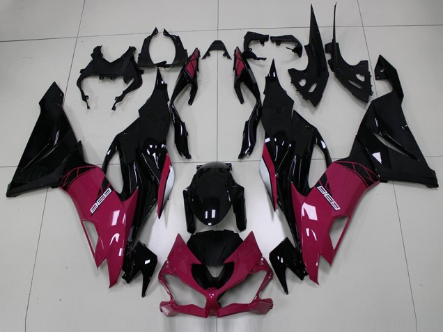 2019-2023 Rose Noir Kawasaki ZX6R Carénage Moto 2019-2023 Rose Noir Kawasaki ZX6R Carénage Moto