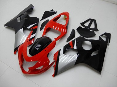 Carénages Moto Suzuki GSXR 600/750 2004-2005 - Rouge Argent Noir