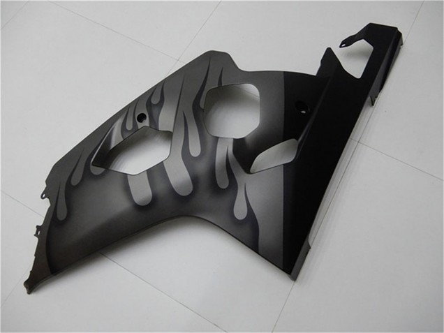 Carénages Moto Suzuki GSXR 600/750 2004-2005 - Gris Noir Flamme