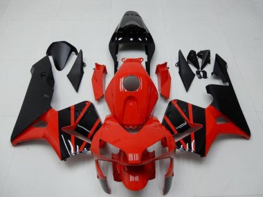 Carénages Moto Honda CBR600RR 2003-2004 - Rouge Noir Brillant OEM Style