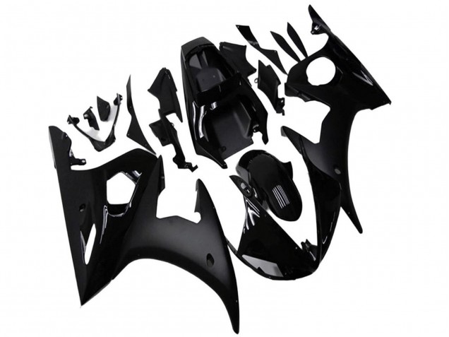 Carénages Moto Yamaha YZF R6 2003-2004 - Noir Brillant Noir Mat
