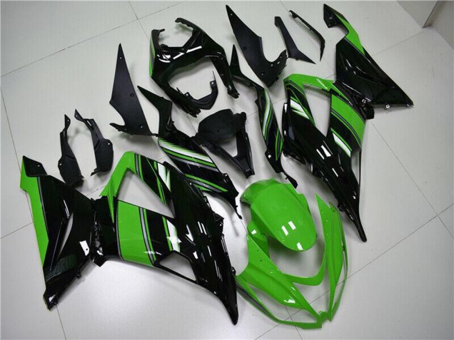 Kits Carénage Moto ABS Kawasaki ZX6R 2013-2018 - Vert Noir Brillant