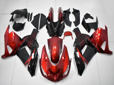 Carénages Moto Kawasaki ZX14R ZZR1400 2006-2011 - Rouge Noir