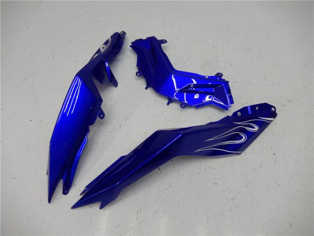 Carénages Moto Kawasaki Ninja 300 EX300R 2013-2017 - Bleu Noir Blanc Flamme