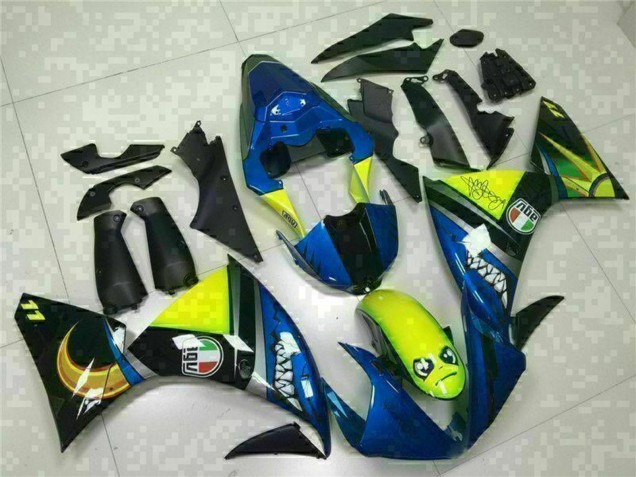 Carénages Moto Yamaha YZF R1 2009-2011 - Bleu Jaune Requin