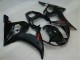 Carénages Moto Yamaha YZF R6 2003-2004 - Noir Brillant Noir Mat Rouge Décalque