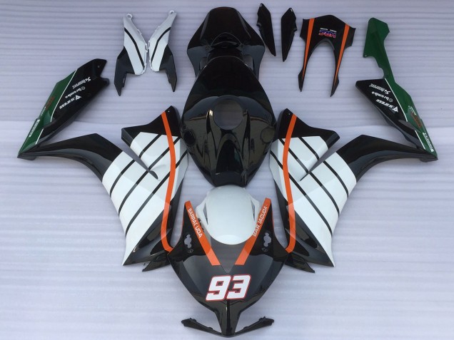 Carénages Moto Honda CBR1000RR 2012-2016 - Blanc Orange Noir Brillant Baracuda 93