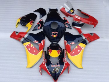 Carénages Moto Honda CBR1000RR 2008-2011 - Bleu Foncé Jaune Red Bull