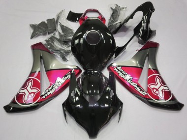 Carénages Moto Honda CBR1000RR 2008-2011 - Rose Gris Noir Brillant