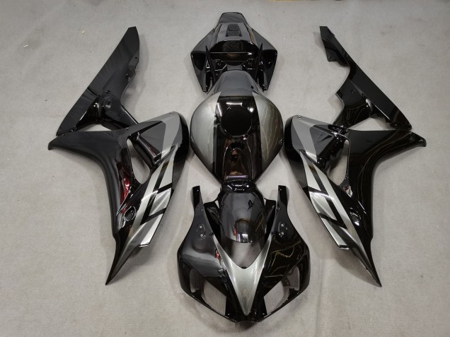 Carénages Moto Honda CBR1000RR 2006-2007 - Argent Noir Brillant