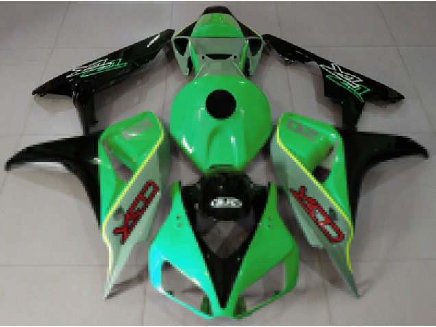 Carénages Moto Honda CBR1000RR 2006-2007 - Vert Bleu Noir Brillant CBR Style