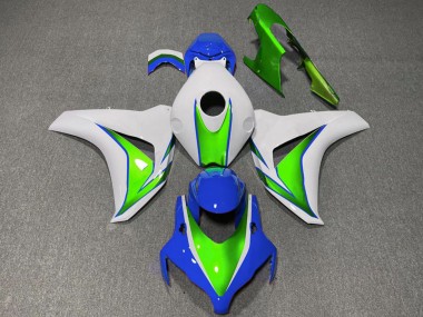 Carénages Moto Honda CBR1000RR 2008-2011 - Blanc Vert Bleu