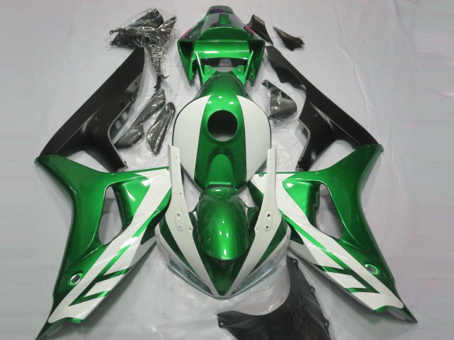 Carénages Moto Honda CBR1000RR 2006-2007 - Vert Blanc Noir Mat
