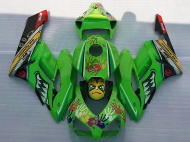 Carénages Moto Honda CBR1000RR 2004-2005 - Vert Jaune Noir Rouge Requin