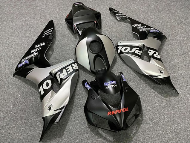 Carénages Moto Honda CBR1000RR 2006-2007 - Argent Noir Mat Repsol