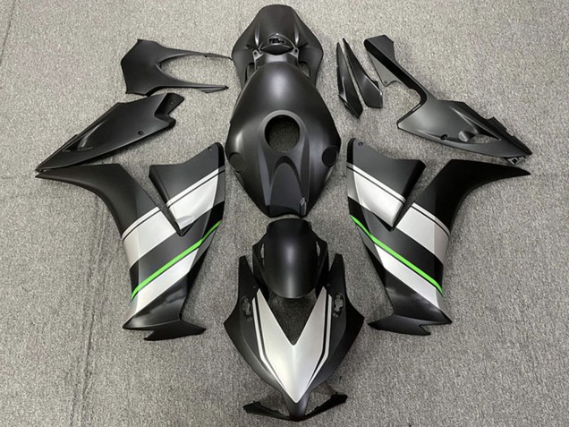 Carénages Moto Honda CBR1000RR 2012-2016 - Argent Vert Noir Mat