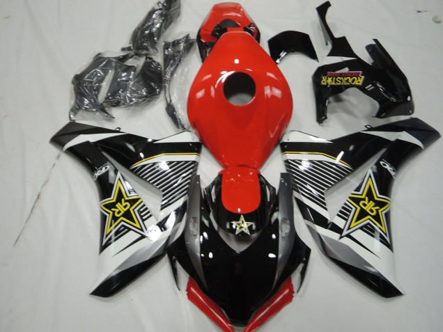 Carénages Moto Honda CBR1000RR 2008-2011 - Blanc Rouge Noir Brillant RockÉtoile Style