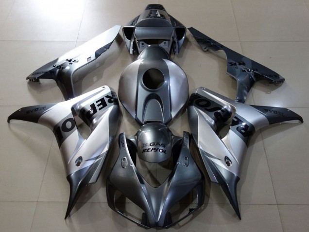 Carénages Moto Honda CBR1000RR 2006-2007 - Argent Gris Noir Repsol