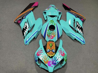 Carénages Moto Honda CBR1000RR 2004-2005 - Bleu Sarcelle Orange Rose Noir Requin
