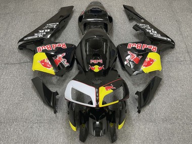 Carénages Moto Honda CBR600RR 2005-2006 - Noir Jaune Blanc Red Bull