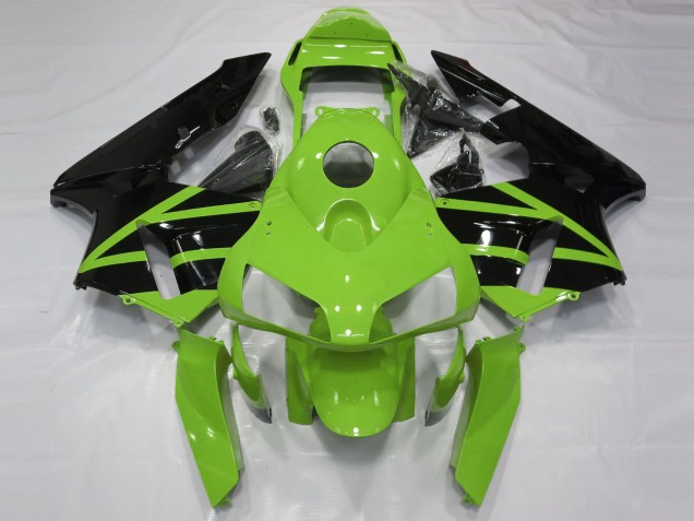 Kits Carénage Moto Honda CBR600RR 2003-2004 - Vert Noir Brillant