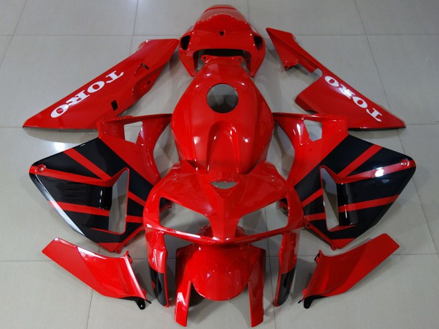 Carénages Moto Honda CBR600RR 2005-2006 - Rouge Brillant Noir