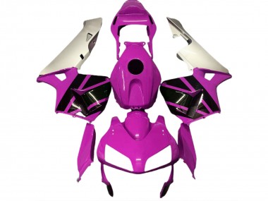 Carénages Moto Honda CBR600RR 2003-2004 - Argent Rose Vif Noir Brillant