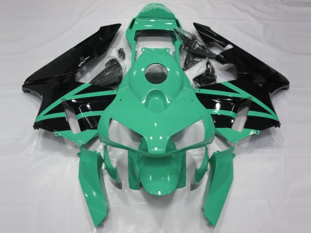Carénages Moto Honda CBR600RR 2003-2004 - Vert Menthe Noir Brillant