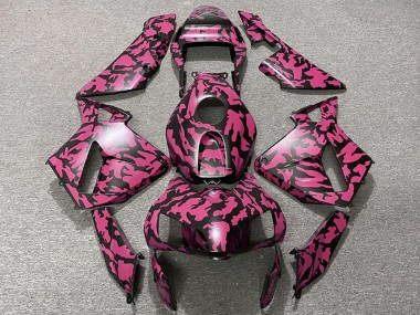 Carénages Moto Honda CBR600RR 2003-2004 - Rouge Noir Camouflage