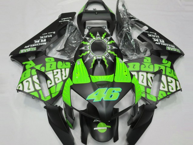 Carénages Moto Honda CBR600RR 2003-2004 - Vert Noir Brillant Rossi Repsol