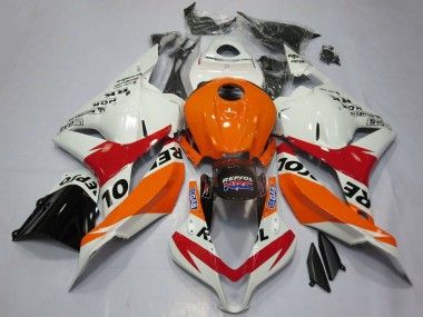 Carénages Moto Honda CBR600RR 2009-2012 - Orange Blanc Rouge Noir Brillant Repsol