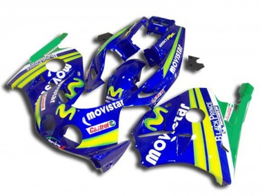Carénages Moto Honda CBR250RR 1990-1998 - Bleu Jaune Vert MoviStar Rouge Castrol