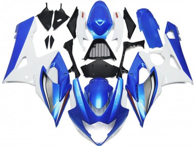 Carénages Moto Suzuki GSXR 1000 2005-2006 - Blanc Bleu