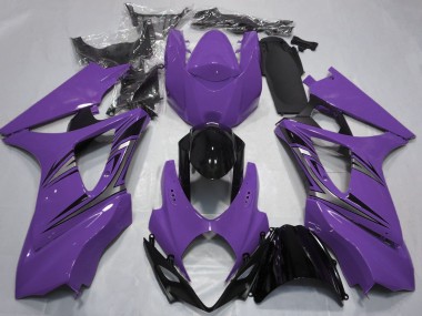 Carénages Moto Suzuki GSXR 1000 2007-2008 - Violet Noir Brillant OEM Style