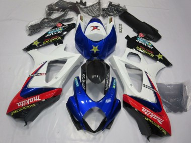 Carénages Moto Suzuki GSXR 1000 2007-2008 - Blanc Bleu Rouge Noir Rockstar
