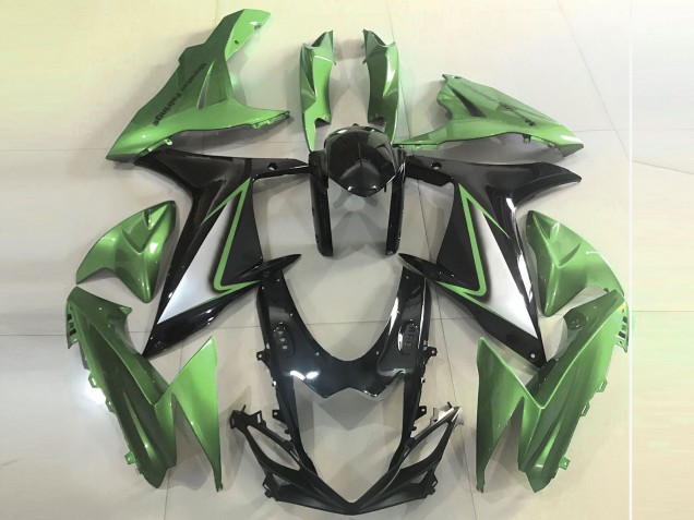 Carénages Moto Suzuki GSXR 600 / GSXR 750 2011-2024 - Vert Noir Brillant
