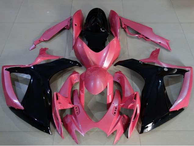 Carénages Moto Suzuki GSXR 600 / GSXR 750 2006-2007 - Rose Noir Brillant