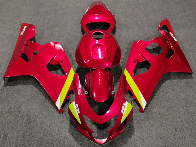 Carénages Moto Suzuki GSXR 600 / GSXR 750 2004-2005 - Rouge Jaune Blanc