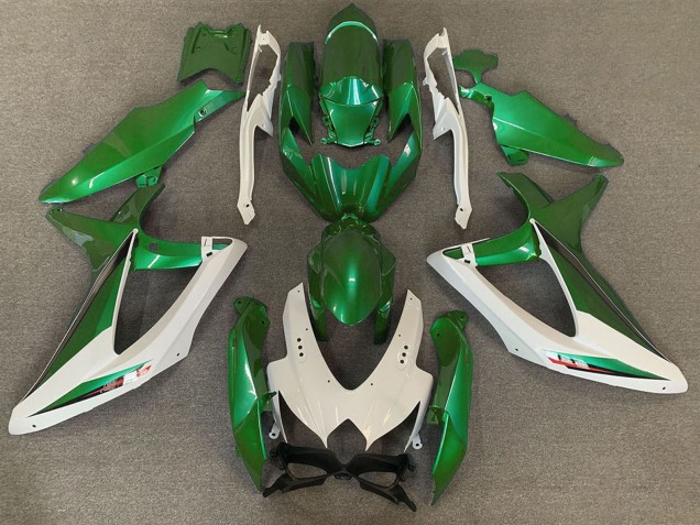 Carénages Moto Suzuki GSXR 600 / GSXR 750 2008-2010 - Blanc Vert OEM Style